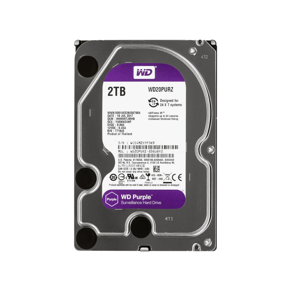 Жесткий диск Western Digital Purple 2TB (WD20PURZ)