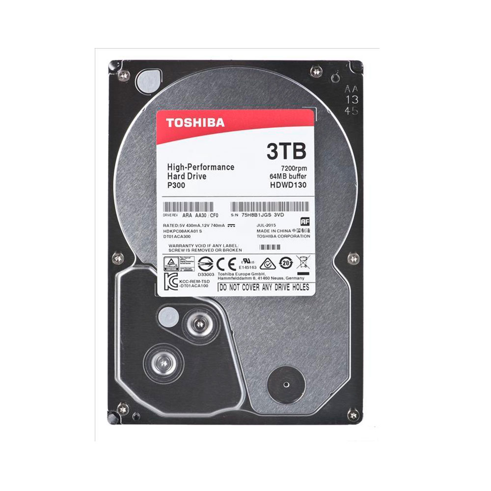 Накопитель HDD SATA 3.0TB Toshiba P300 7200rpm 64MB (HDWD130UZSVA)