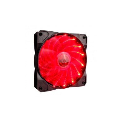 Вентилятор 1stPlayer A1-15LED Red bulk; 120х120х25мм, 4-pin