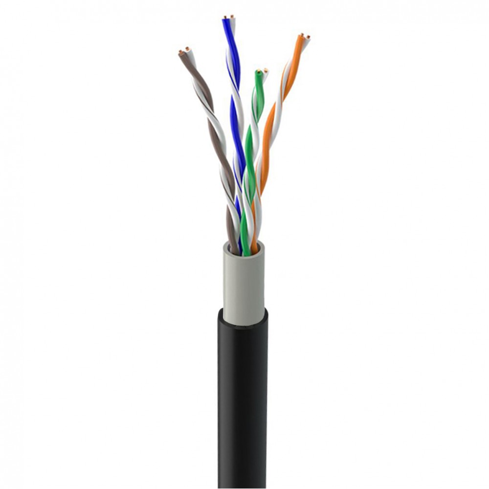 Витая пара Atcom Standard UTP 4x2x0,51 СCA Cat6 внешний 305м