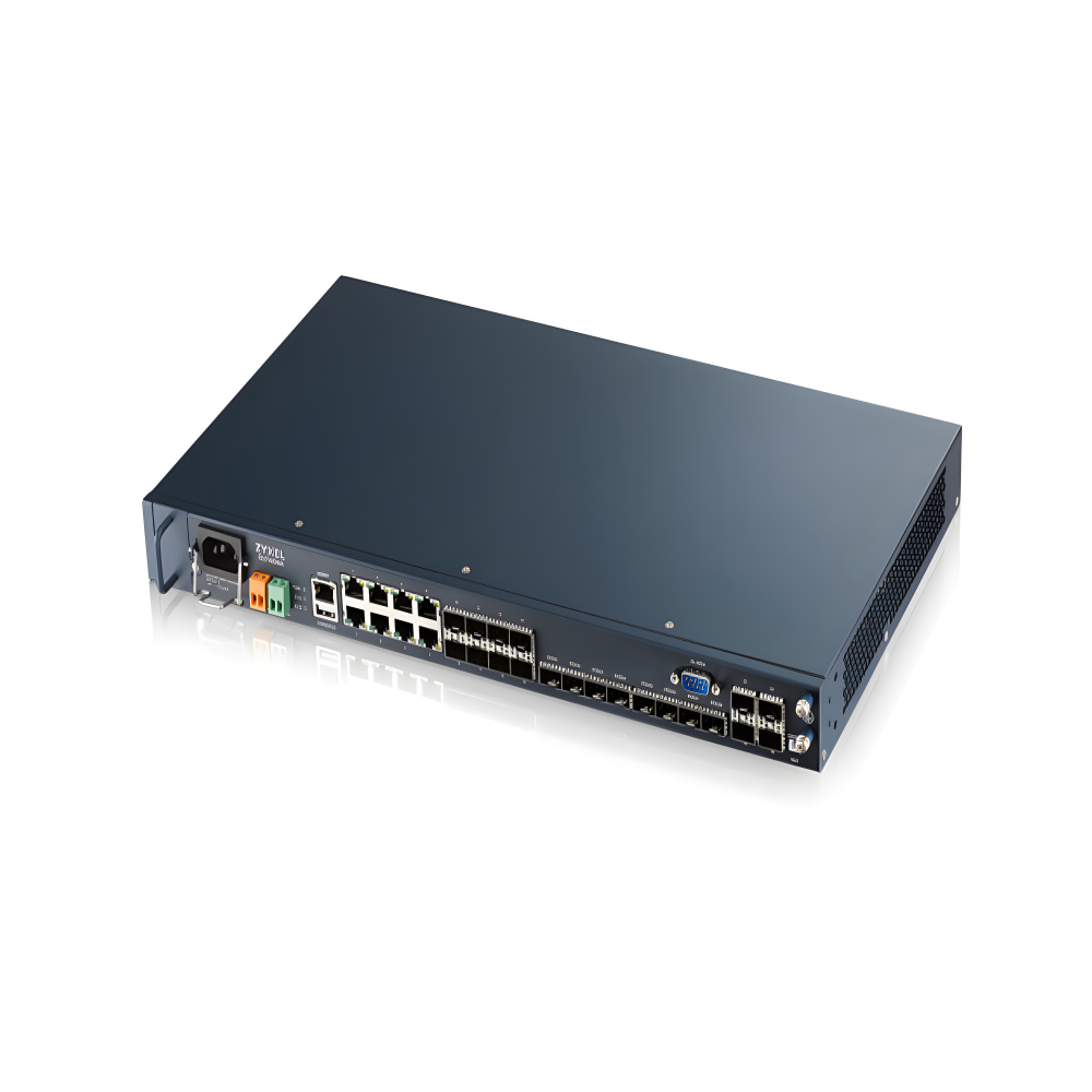 GPON Комутатор ZYXEL OLT1408A (OLT1408A-ZZ01V1F) (8xGPON SFP (Class C+), 4xSFP+, 8xSFP 2.5G, 8xGE, 1U Rack, термостойкий, питание AC/DC)