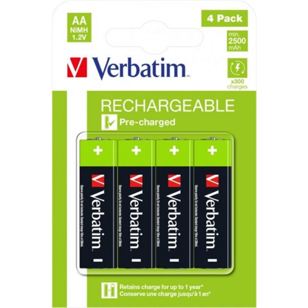 Аккумуляторы Verbatim AA/HR06 NI-MH 2600 mAh BL 4шт