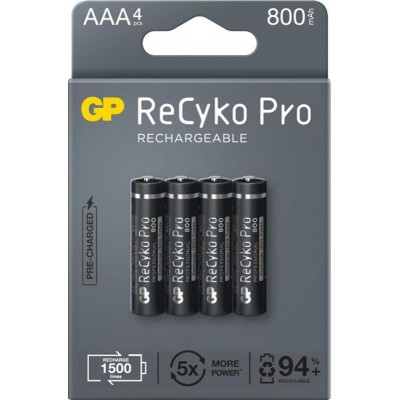 Аккумуляторы GP Recyko Pro 800 AAA/HR03 NI-MH 800mAh BL 4 шт