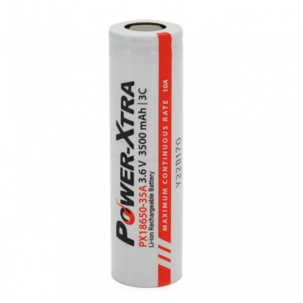 Аккумулятор Power-Xtra 18650 Li-Ion 3500 mAh White