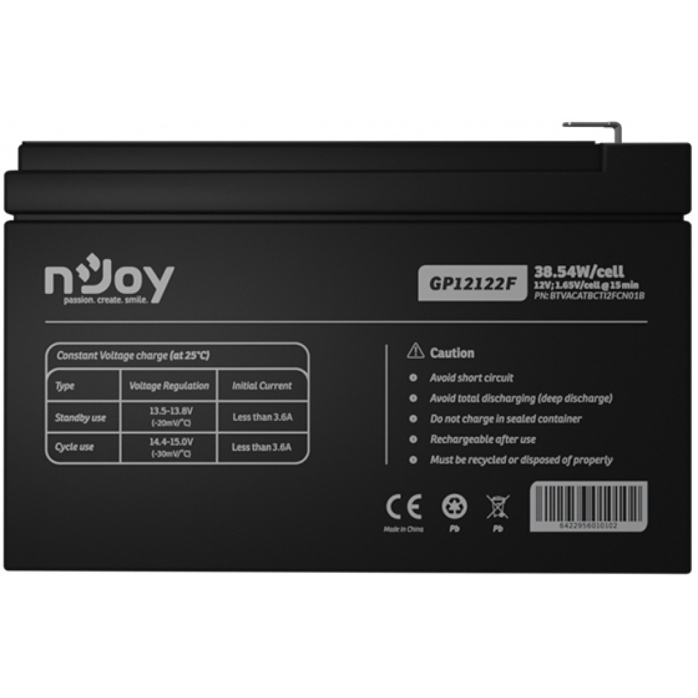 Акумуляторна батарея Njoy GP12122F 12V (BTVACATBCTI2FCN01B) VRLA