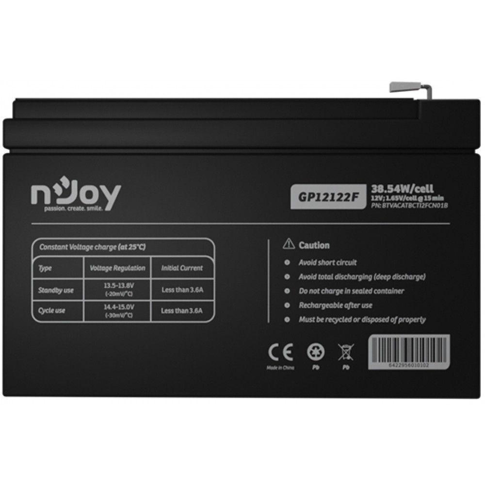 Акумуляторна батарея Njoy GP12122F 12V (BTVACATBCTI2FCN01B) VRLA