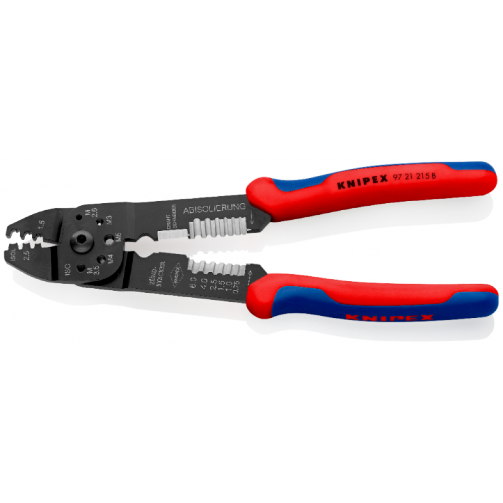 Клещи универсальные Knipex для опрессовки и зачистки (97 21 215 B)