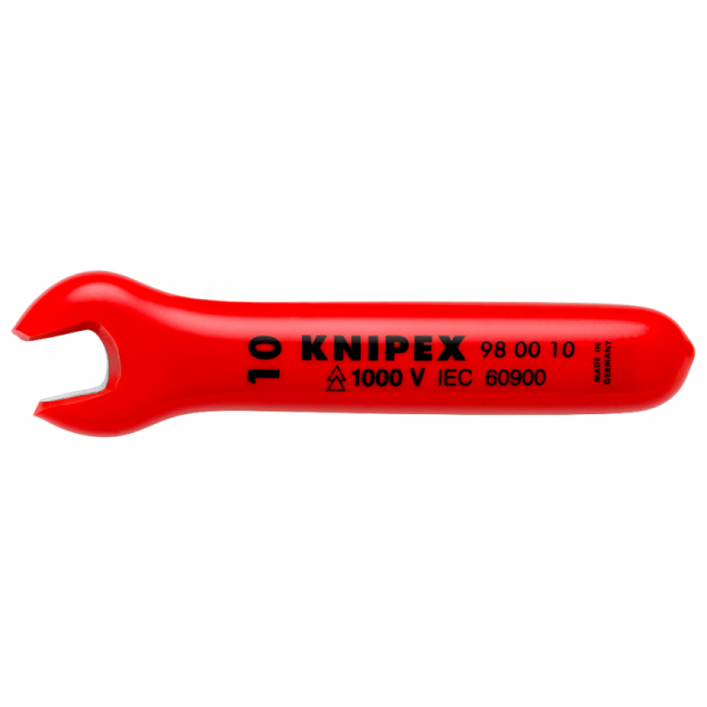 Ключ гаечный Knipex VDE рожковый, размер 10 мм, 105 мм (98 00 10)