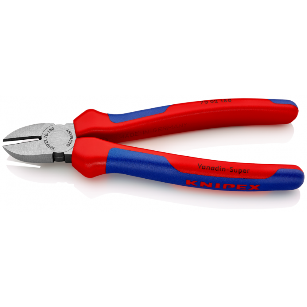 Кусачки боковые Knipex (фосфатированные), 180 мм (70 02 180)