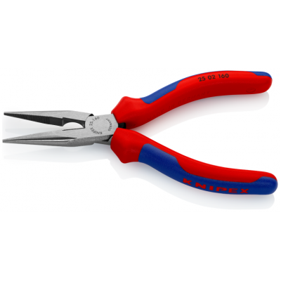 Плоские круглогубцы Knipex с режущими кромками (фосфатированные), 160 мм (25 01 160)