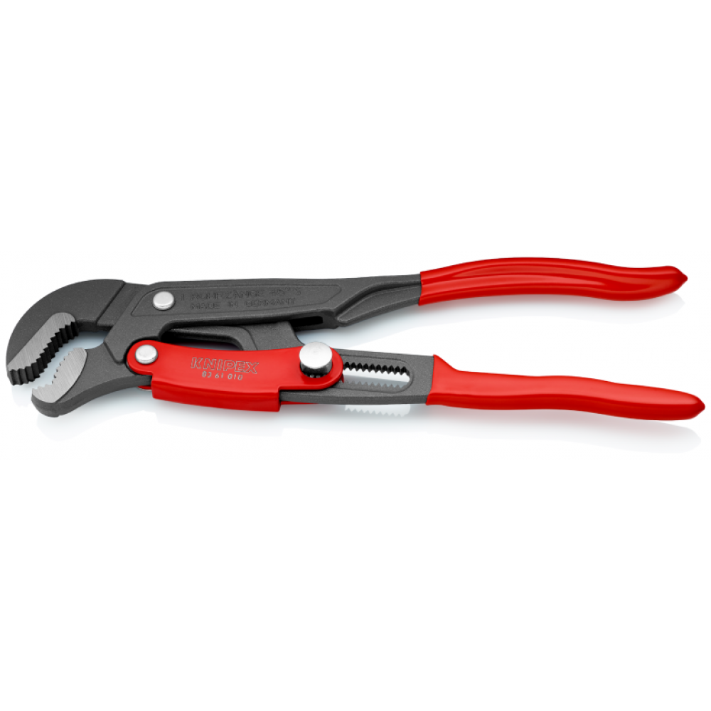 Клещи трубные Knipex с s-образным смыканием губок с быстрой регулировкой, 330 мм (83 61 010)