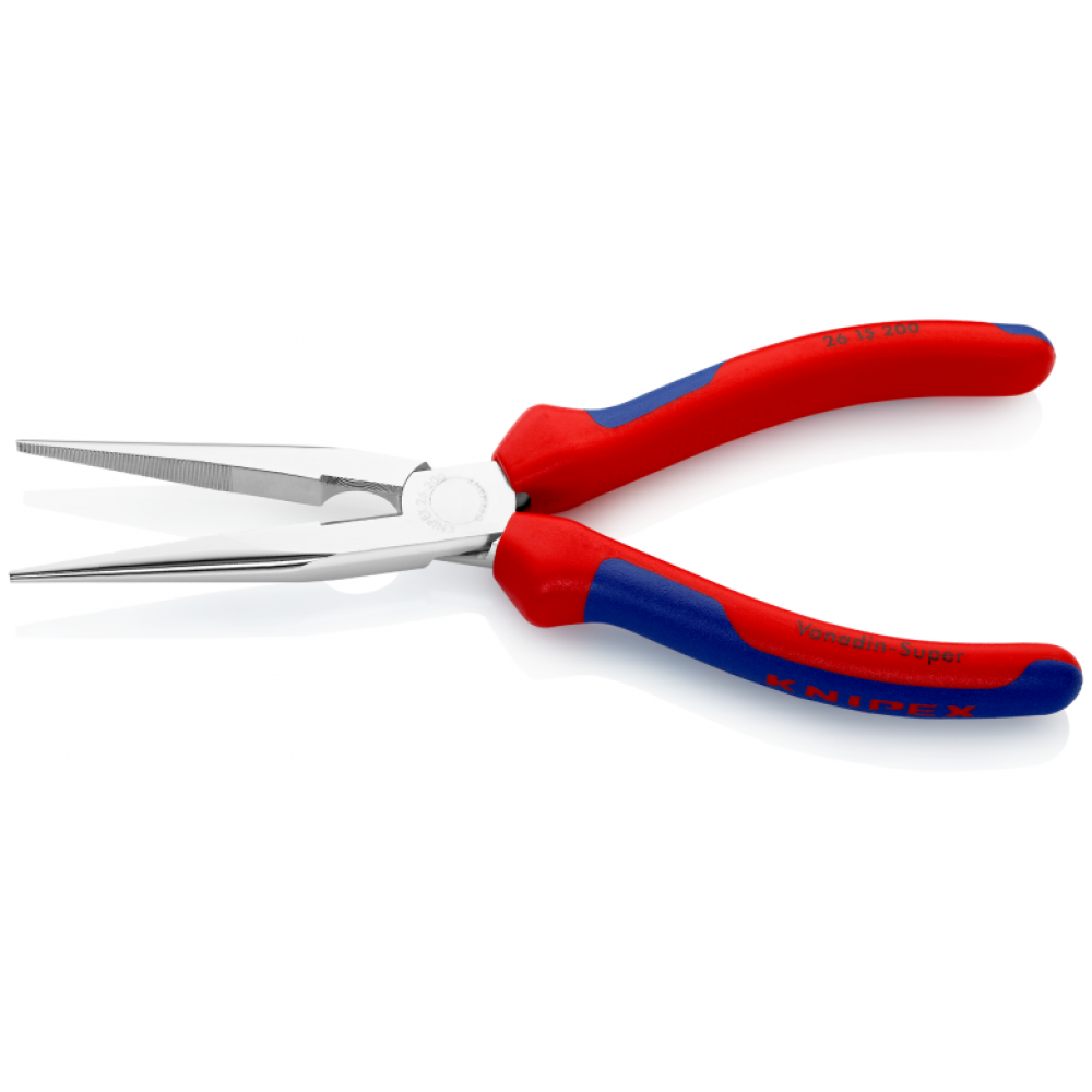 Плоские круглогубцы Knipex с режущими кромками (хромированные), 200 мм (25 15 200)