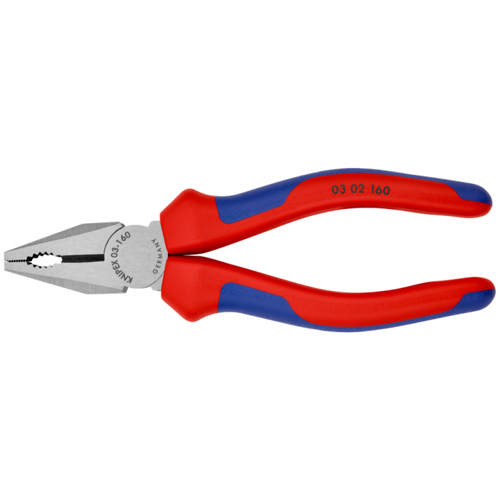 Плоскогубці Knipex комбіновані (фосфатовані), 160 мм (03 02 160)