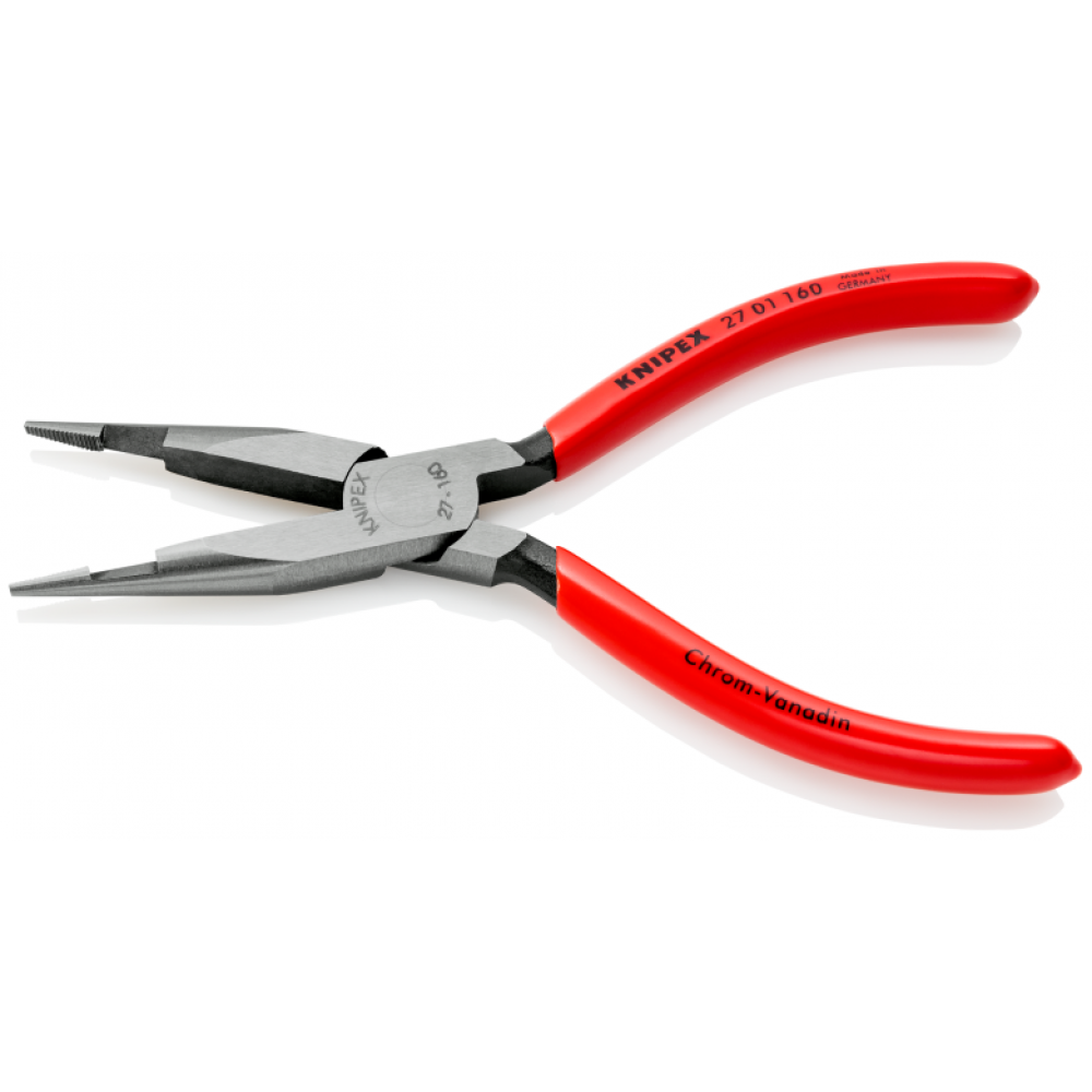 Плоские круглогубцы Knipex с режущими кромками в средней части, 160 мм (27 01 160)