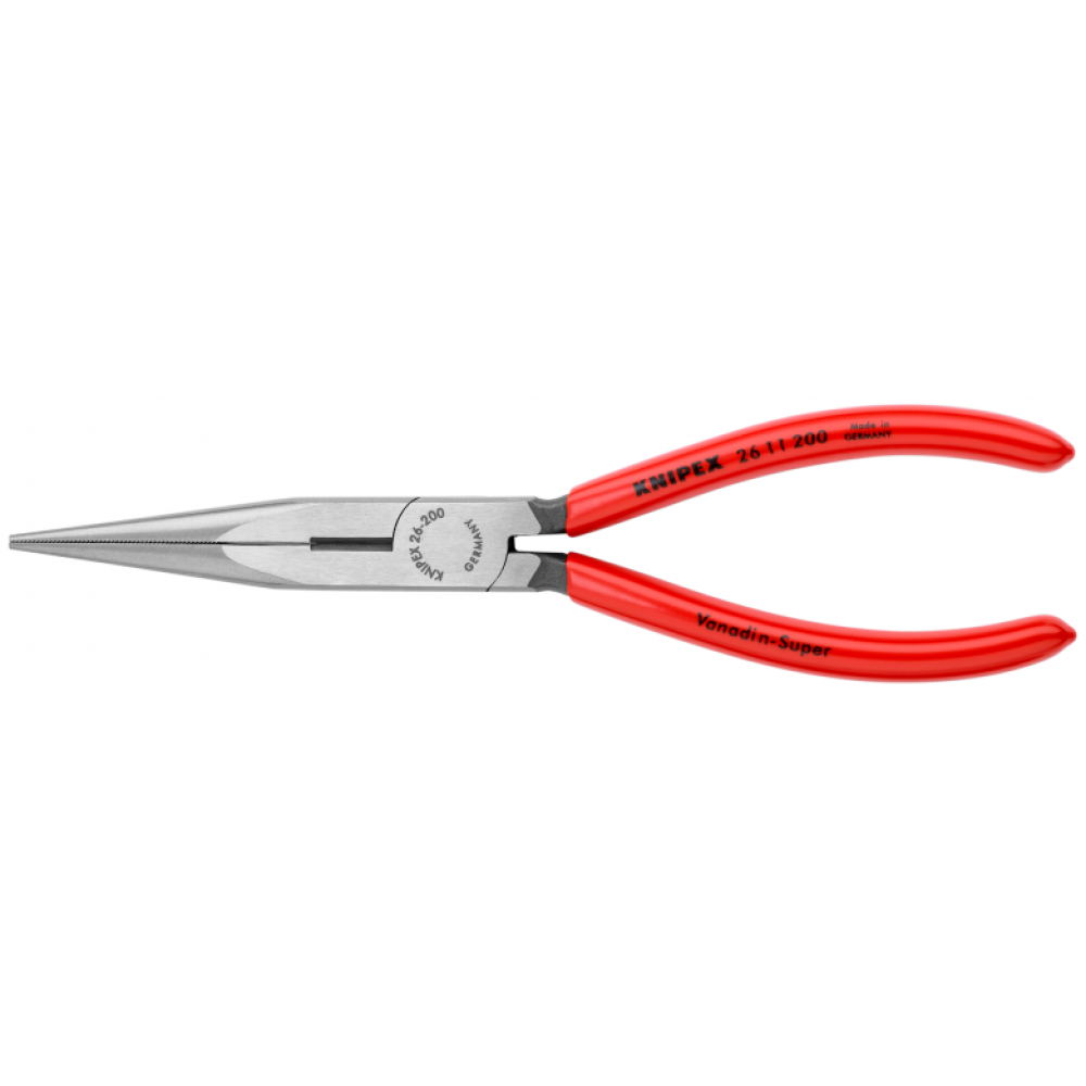 Плоские круглогубцы Knipex с режущими кромками, 200 мм (26 11 200)