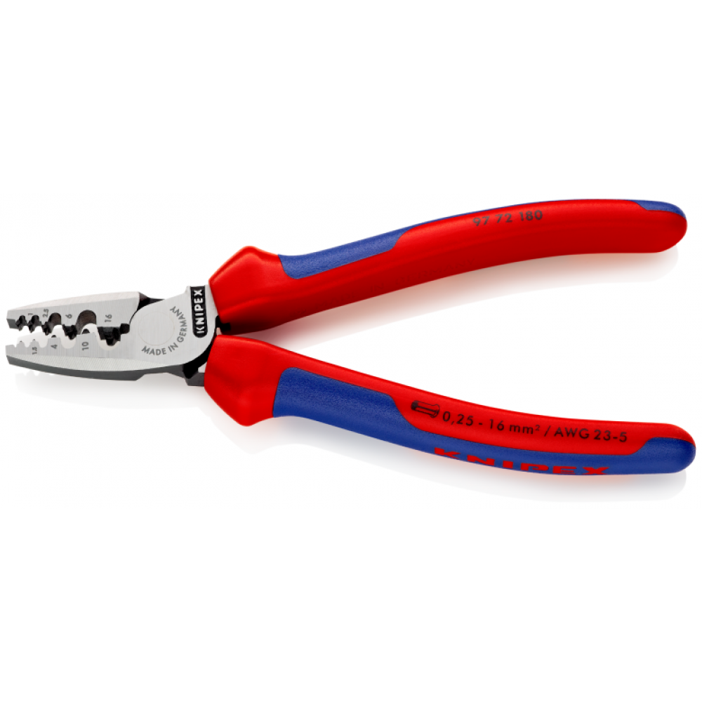 Кримпер Knipex для тонкостенных контактных гильз (97 72 180)