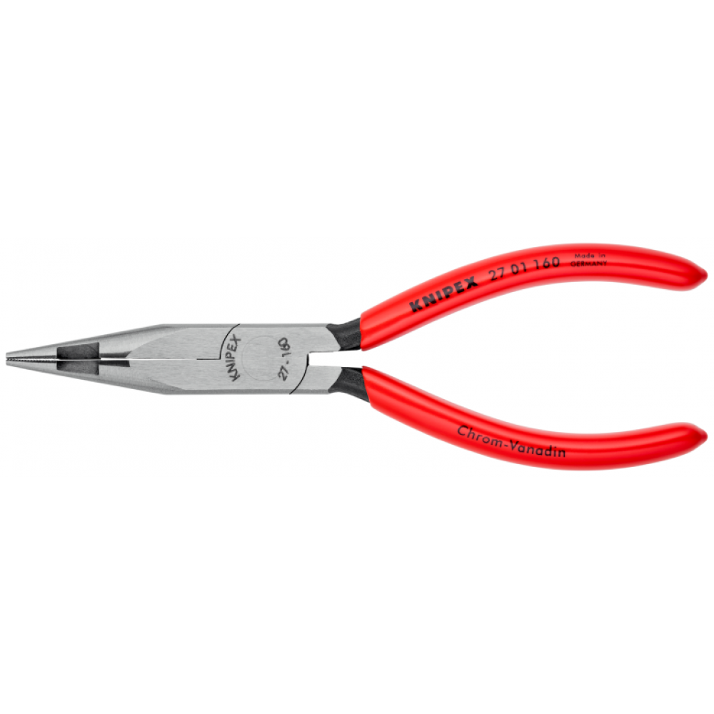 Плоские круглогубцы Knipex с режущими кромками в средней части, 160 мм (27 01 160)