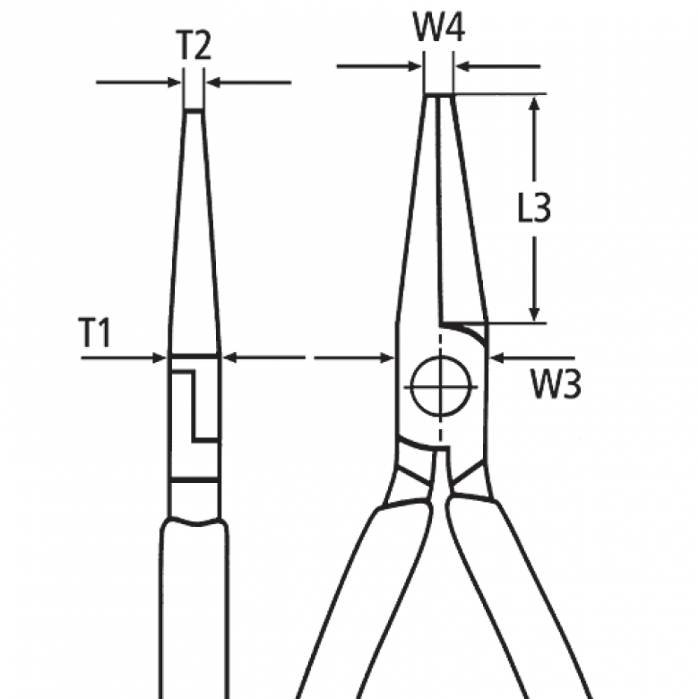 Довгогубці Knipex хромовані, 160 мм (30 35 160)