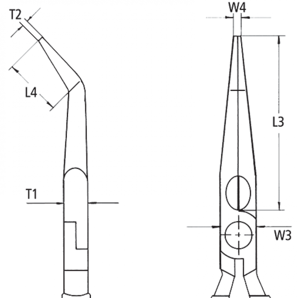 Плоские круглогубцы Knipex с режущими кромками, 160 мм (25 25 160)