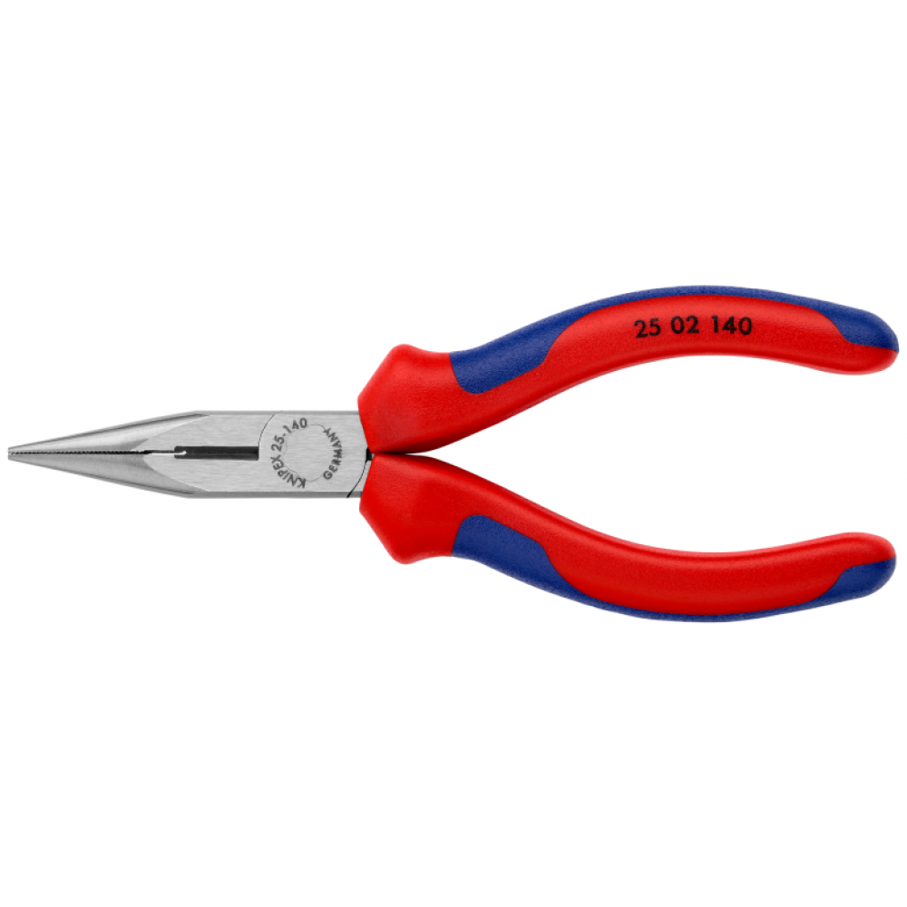 Плоские круглогубцы Knipex с режущими кромками (фосфатированные), 140 мм (25 01 140)