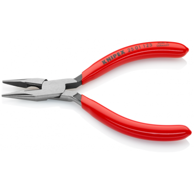 Плоские круглогубцы Knipex с режущими кромками (фосфатированные), 125 мм (25 01 125)