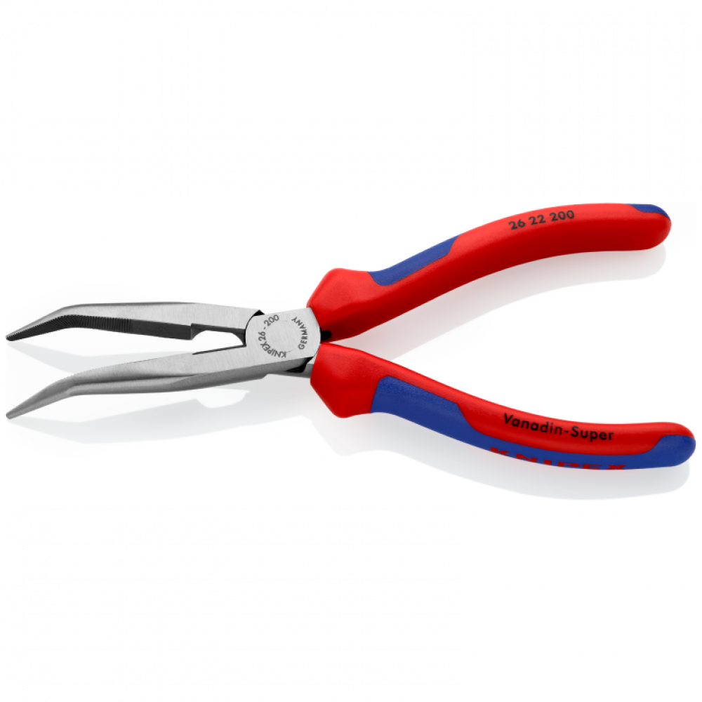 Плоские круглогубцы Knipex с режущими кромками (фосфатированные), 200 мм (26 22 200)