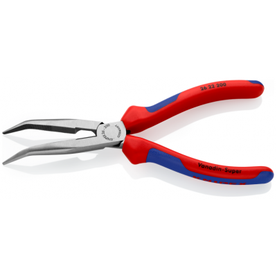 Плоские круглогубцы Knipex с режущими кромками (фосфатированные), 200 мм (26 22 200)