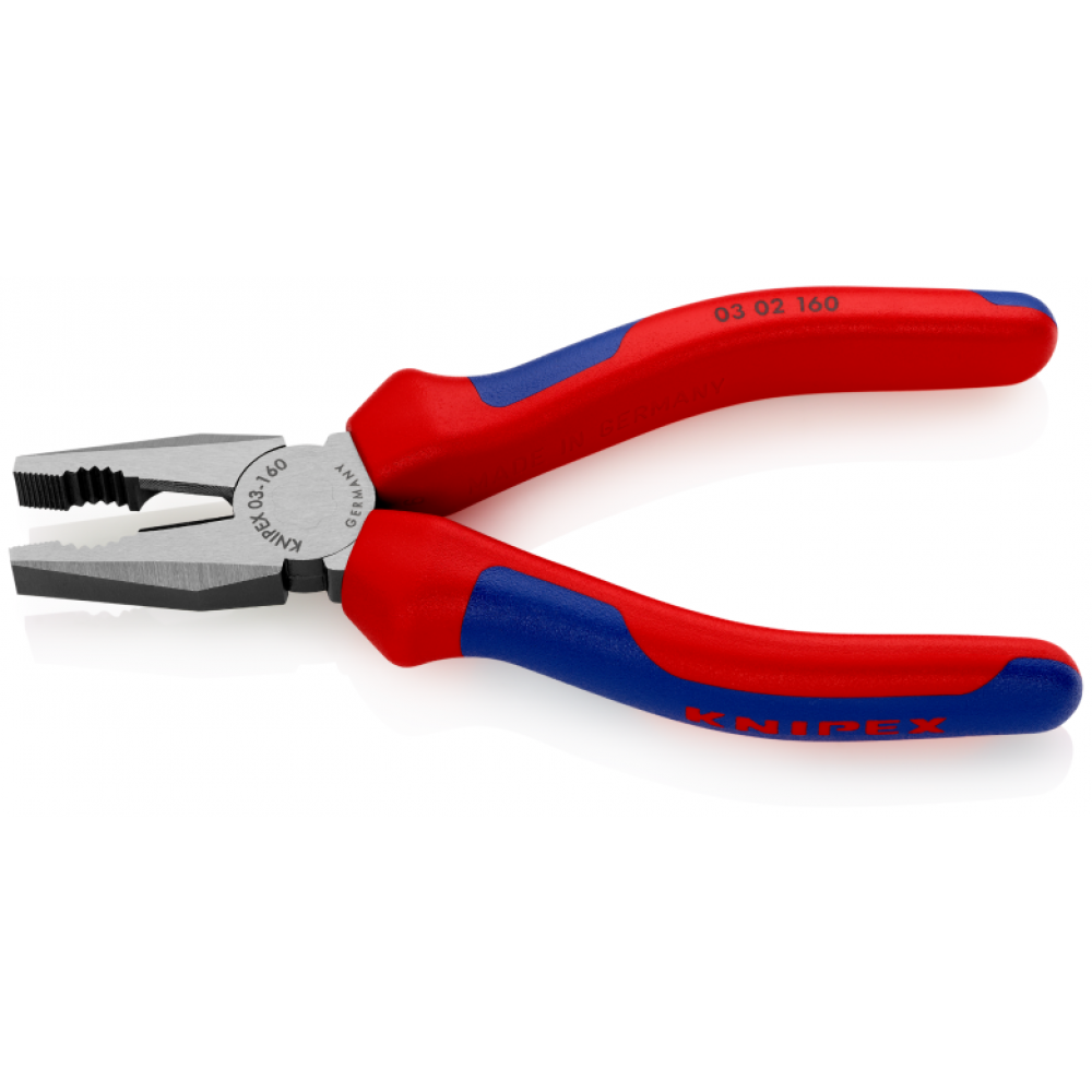 Плоскогубці Knipex комбіновані (фосфатовані), 160 мм (03 02 160)