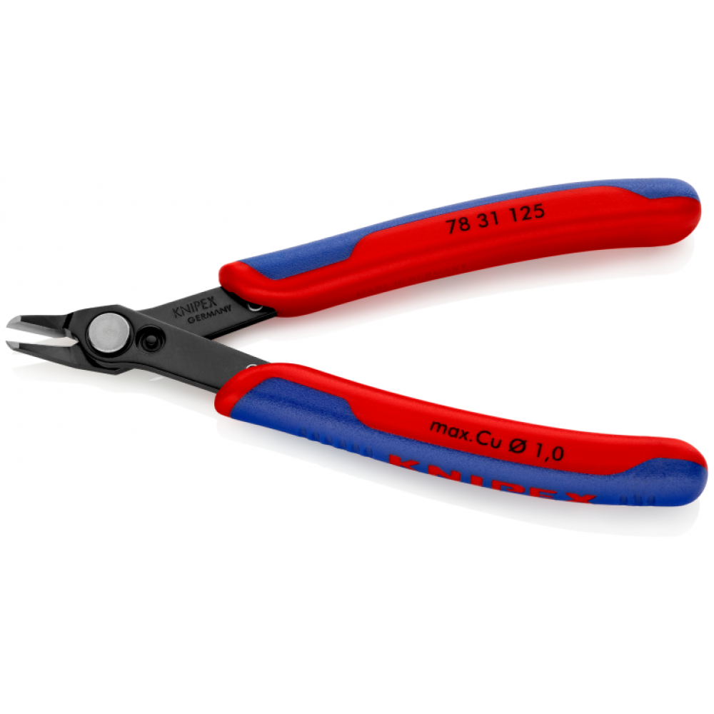 Кусачки Knipex Electronic Super Knips® прецизионные для самых тонких работ по резанию, 125 мм (78 31 125)