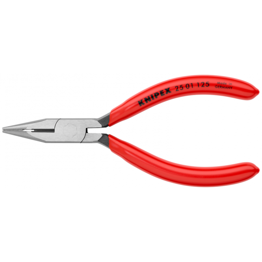 Плоские круглогубцы Knipex с режущими кромками (фосфатированные), 125 мм (25 01 125)