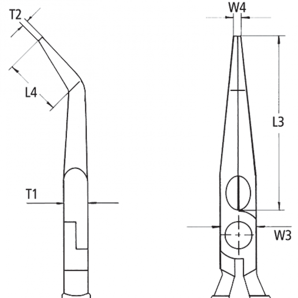 Плоские круглогубцы Knipex с режущими кромками (фосфатированные), 200 мм (26 22 200)