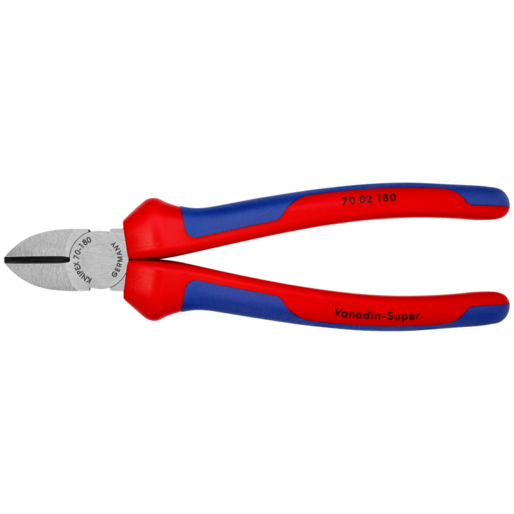 Кусачки боковые Knipex (фосфатированные), 180 мм (70 02 180)