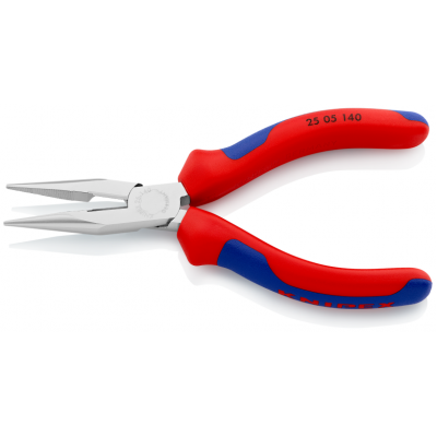 Плоские круглогубцы Knipex с режущими кромками (хромированные), 140 мм (25 05 140)