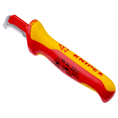 Нож для удаления изоляции Knipex 98 55 c пяткой, 180 мм (98 55)