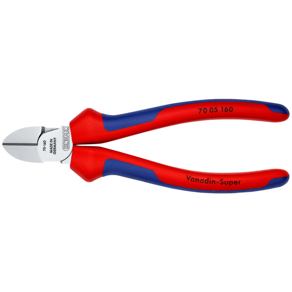 Кусачки бічні Knipex (хромовані), 160 мм (70 05 160)